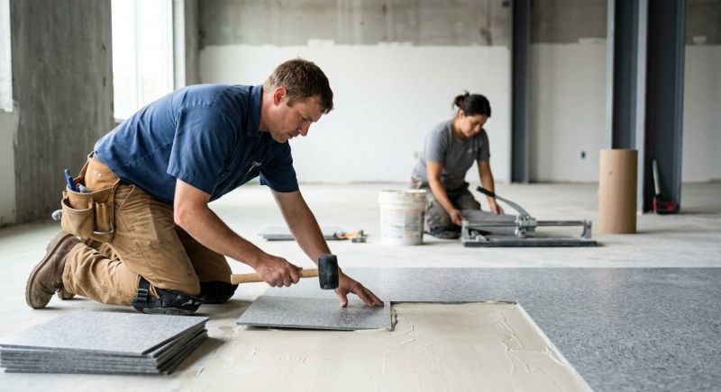 Our team working on Flooring Service projects in Shelbyville, TN